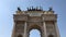 Arch of Peace Arco della Pace in Sempione Park, Milan, Italy.