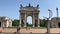 Arch of Peace Arco della Pace in Sempione Park, Milan, Italy.