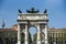Arch of Peace of Sempione Gate in Milan, Italy