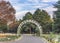 Arch perched rose pergola in Yoyogi Park, Tokyo