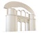 Arch and pillars on white background. 3d render image