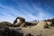 Arch rock in Alabama hills lone pine california