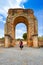 Arch roman of Caparra in Spain Extremadura