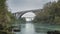 Arch stone railway bridge in Solkan, Slovenia