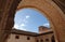 Arch to Palacio de Comares at Nasrid palace of the Alhambra in Granada, Andalusia