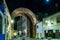 Arch of Trajan in Merida at night, Extremadura, Spain