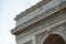 Arch of Triumph building from Paris, France, during a beautiful spring sunrise. Photo taken from Champs Elysee boulevard. Landmark