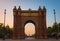 Arch of Triumph at sunrise in ciutadella park