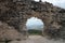 Arch in wall of ruins of Tematin castle, Slovakia