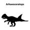 Archaeoceratops dinosaur silhouette