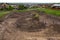 Archaeological excavations site next to  old Stone circle