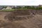 Archaeological excavations site next to  old Stone circle