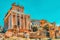 Archaeological and historical objects in Rome, united by the name - Roman Forum and Palatine Hill. Temple of the Divine Julia