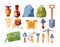 Archaeological inventory tools, finds and ancient artifacts set