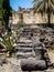 Archaeological site Capernaum, ruins of homes and synagogue, Sea of Galilee in Israel