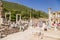 Archaeological site of Ephesus, Turkey. Ancient ruins in the Library Square, the Roman period