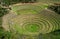 Archaeological site of Moray, The Incan terraces in the Sacred Valley, Cusco Region, Peru