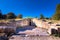 The archaeological site of Mycenae near the village of Mykines, with ancient tombs, giant walls and the famous lions gate.