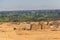 Archaeological site near the temple of Hatshepsut in Deir el-Bahri. Excavations of ancient Egypt on the West Bank of the Nile rive