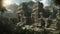 archaeological site temple, elven temple ruins ai created