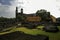 The archaeological site of Tlatelolco in Mexico City with the consolidated temple from earlier centuries