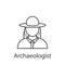 Archaeologist icon. Element of profession avatar icon for mobile concept and web apps. Detailed Archaeologist icon can be used for