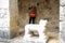 Archaeologist working in one of the ancient Mayan ruins of Chichen Itza in the Yucatan Peninsula