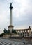 Archangel Gabriel Column of the Millennium Monument in the Heroes\' Square, Budapest, Hungary