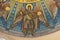 Archangel Michael. Beautiful Mosaic icon under the dome of the Orthodox Church