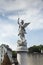 Archangel Michael fighting a dragon set on the square in the sanctuary of Lourdes