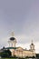 Archangel Michael Orthodox Church in Kolomna, city Golden Ring of Russia. Vertical with copy space. Sightseeing, History,