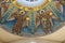 Archangels Michael and Gabriel. Beautiful Mosaic icon under the dome of the Orthodox Church