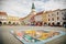 Archbishop Castle, baroque palace and renaissance buildings at the main Big square, ground floor arcades at Velke namesti,