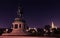 Archduke Charles statue at night, Vienna