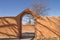 Arched adobe entrance