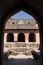 Arched architecture in palace Jahaz Mahal . Mandu, Madhya Pradesh India