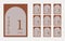 Arched boho wedding table number template. Terracotta and burnt orange numbers