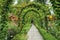 The arched Butchart Gardens in Brentwood Bay on Vancouver Island, British Columbia, Canada