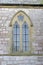 An arched church window