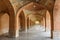 Arched corridor in courtyard of Blue Mosque. Tabriz. East Azerbaijan province. Iran