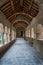 Arched corridor of the Romanesque Abbey of Saint Martin du Canigou