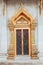 Arched entrance golden carving door