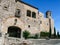 Arched entrance to Montfalco Murallat mediaeval village-fortress Lleida, outside