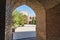 Arched entranceway to a courtyard at the Kukaldosh Madrasa in Bukhara