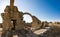 Arched entryways in Saranta Kolones excavated castle ruins in Paphos