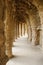 Arched gallery in the Park Guell, Barcelona, Spain