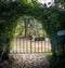 Arched garden door