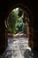 Arched gateway to the Alcazaba fortress of Malaga, Andalusia in southern Spain