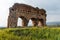 Arched gymnasium building in Tralleis Tralles ancient city in Aydin, Turkey