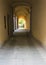 Arched hallway in an historic building in MIlan